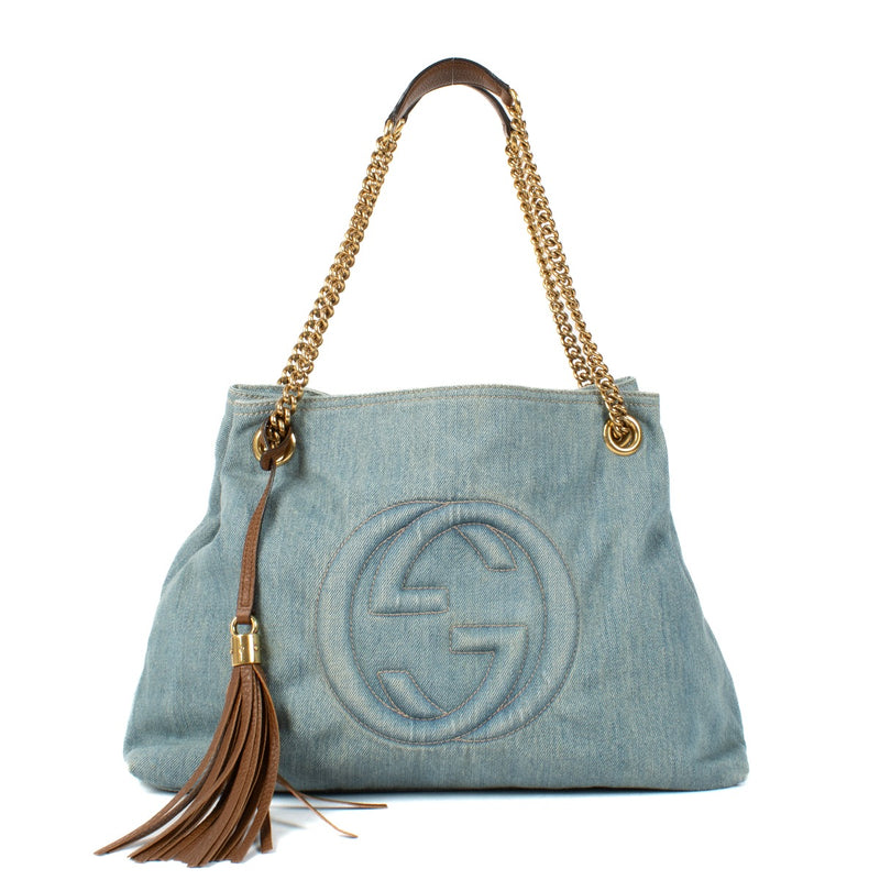 Gucci Denim Medium Soho Bag