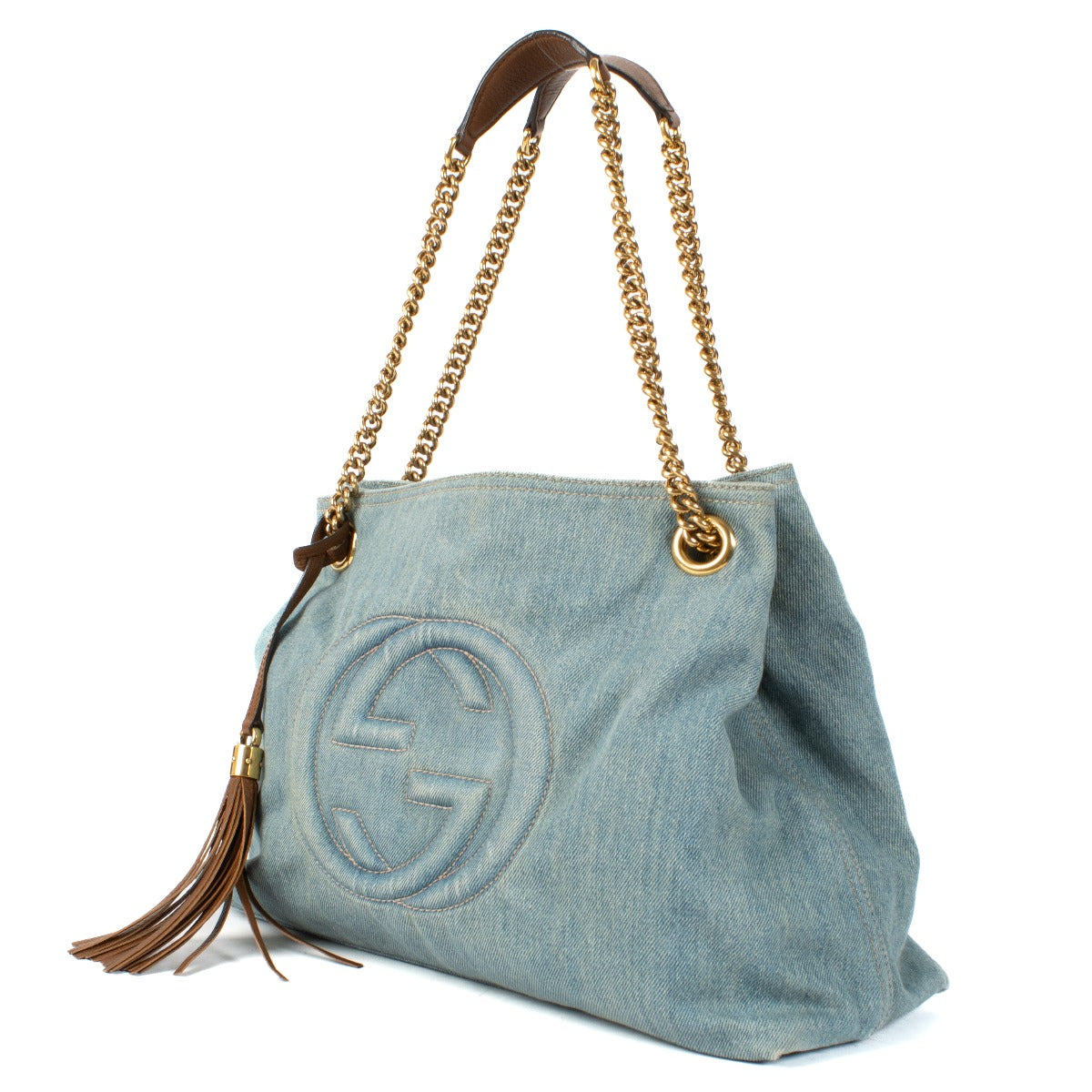 Gucci Blue Denim Medium Soho Bag