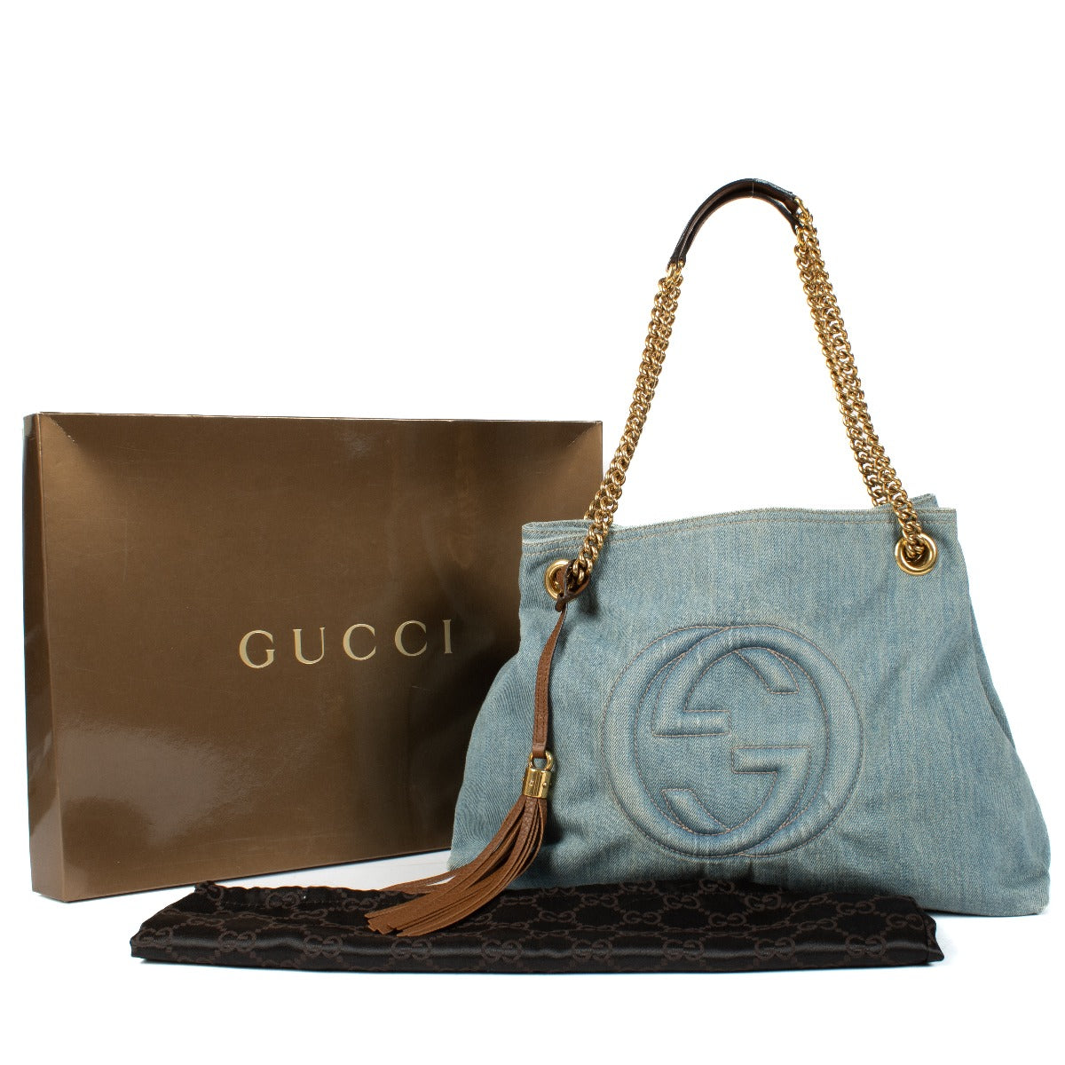 Gucci Denim Medium Soho Bag