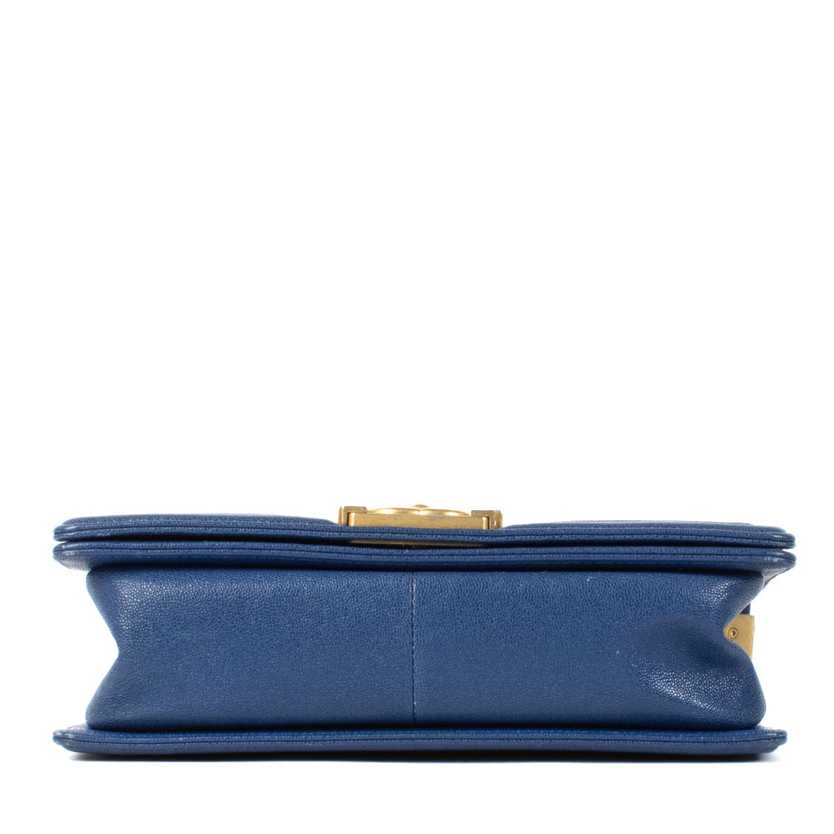 Sac Boy Chanel moyen en cuir caviar brillant bleu