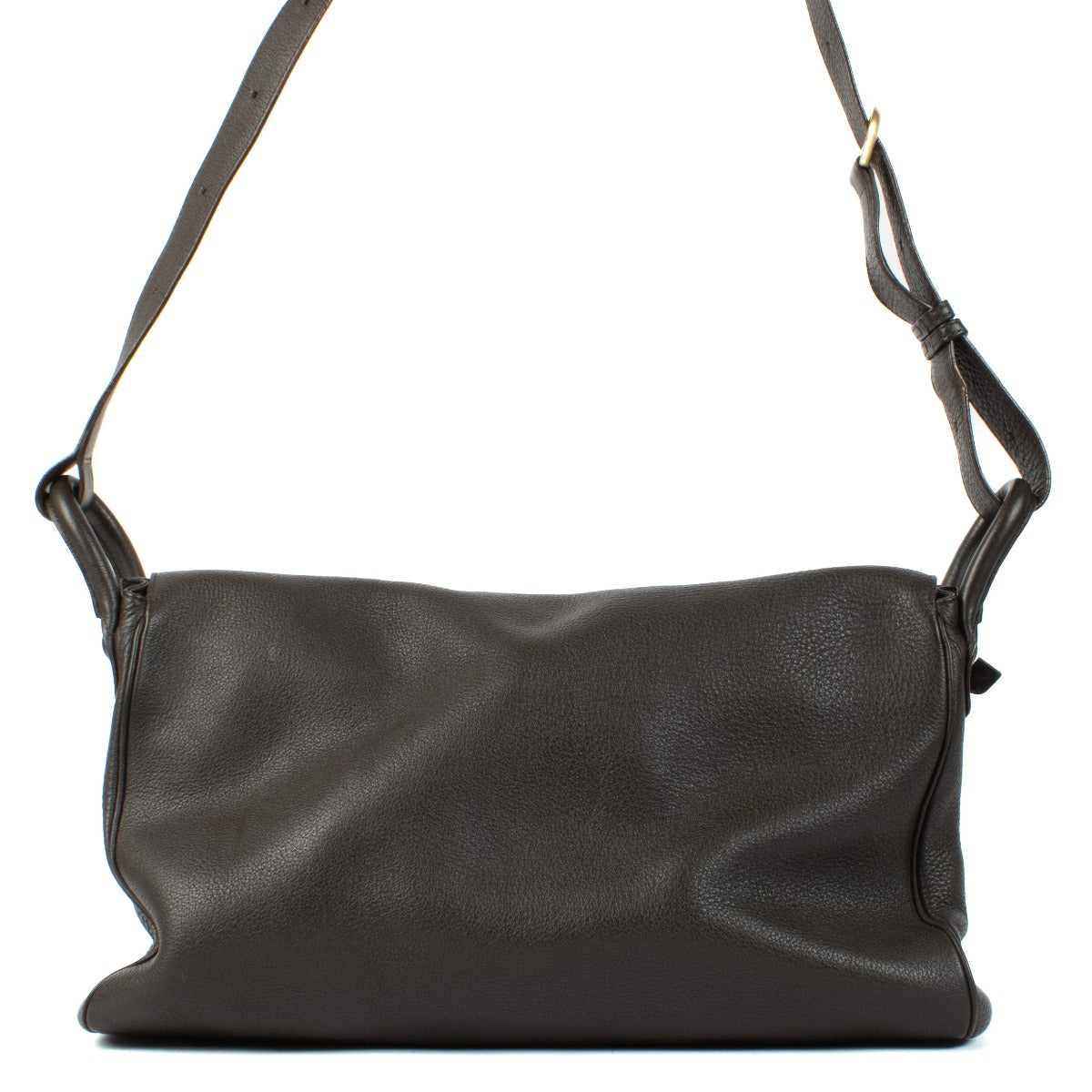 Shop 100% authentic Delvaux Chocolate Brown Brillant Besace Shoulder Bag at Labellov.com.