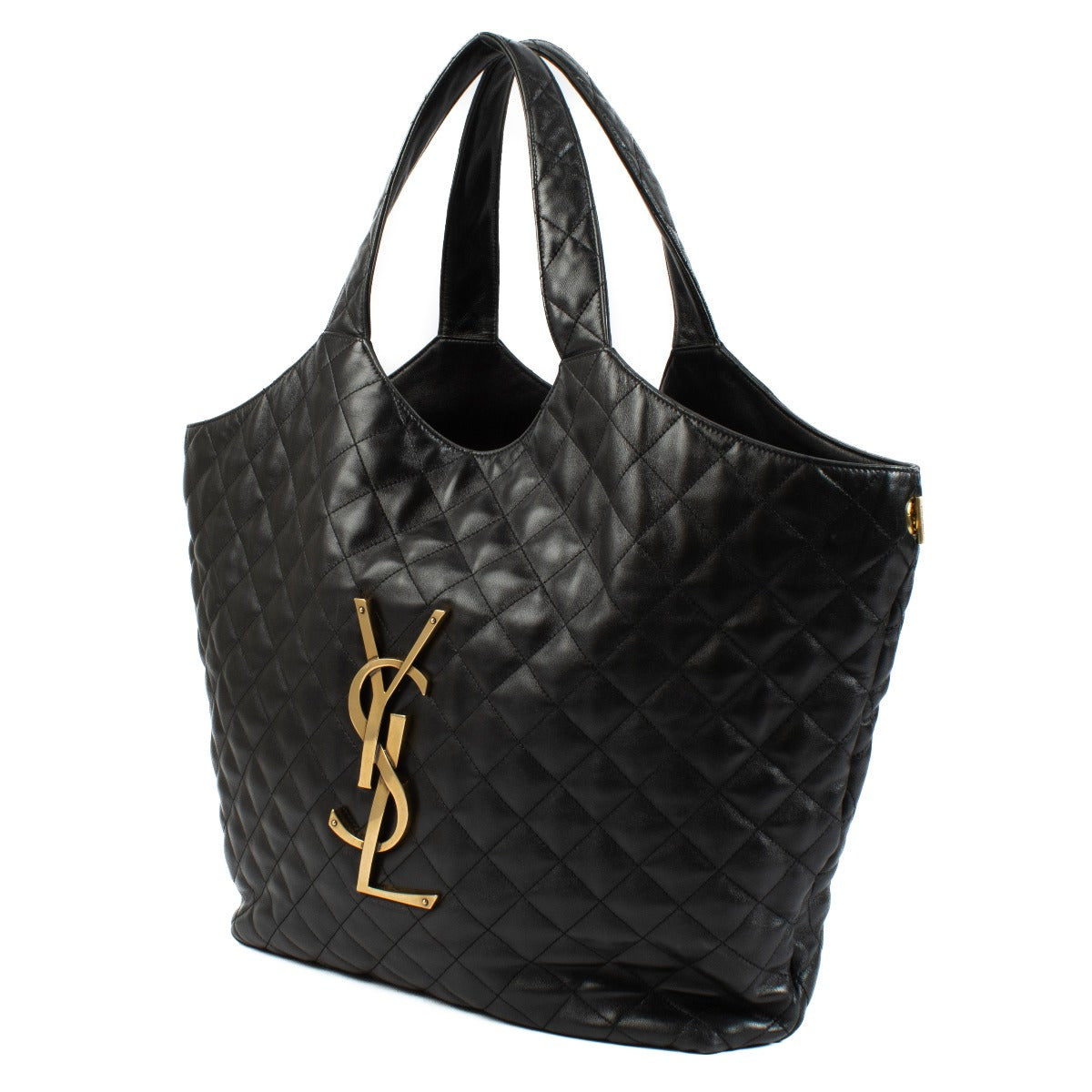 Saint Laurent Black Nappa Icare Maxi Shopping Bag