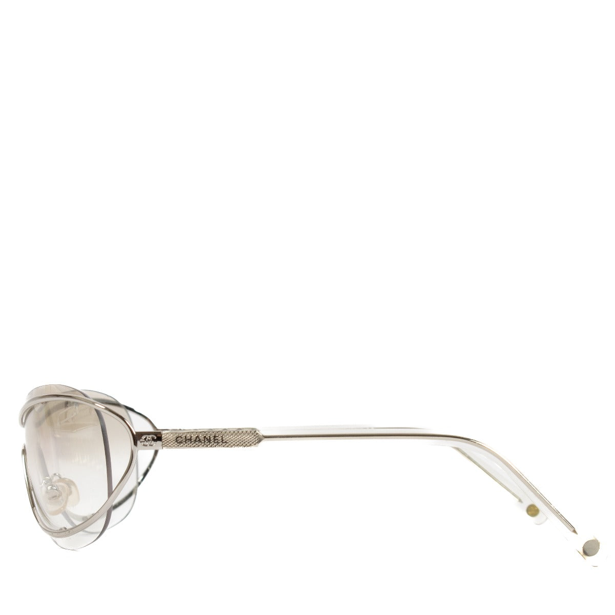 Chanel 4028 Clear Metal Frame Sunglasses