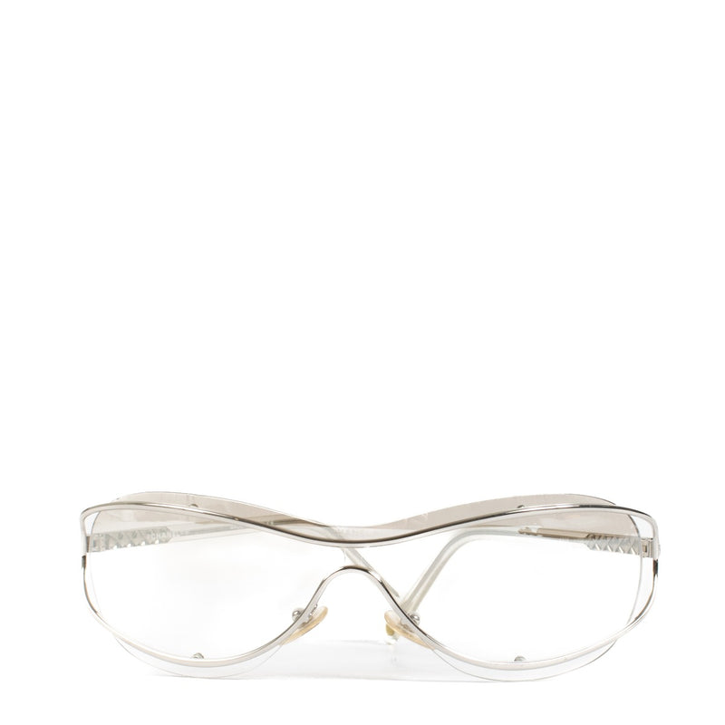 Chanel 4028 Clear Metal Frame Sunglasses