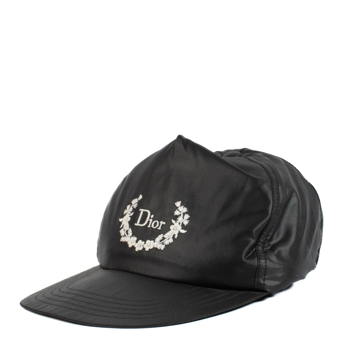 Christian Dior Black Logo Embroidery Baseball Cap