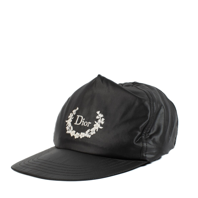 Christian Dior Black Logo Embroidery Baseball Cap