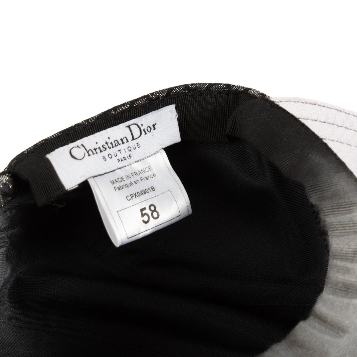 Christian Dior by John Galliano 2002 Metallic Black Monogram Trotter Cap - Size 58