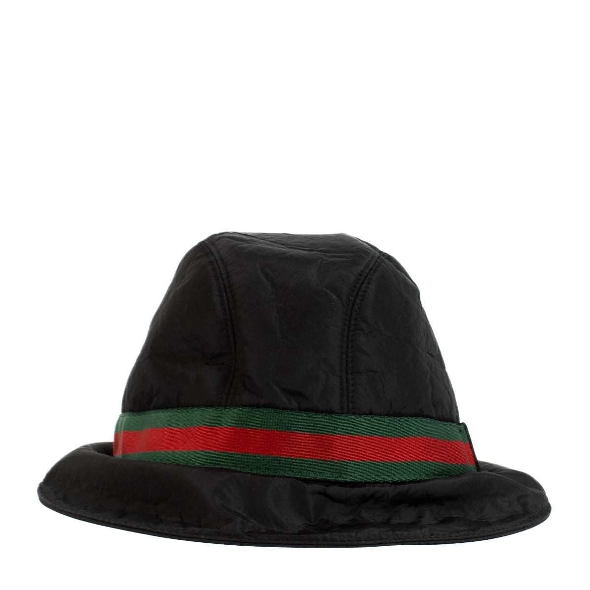 Gucci Black Nylon Web Bucket Hat