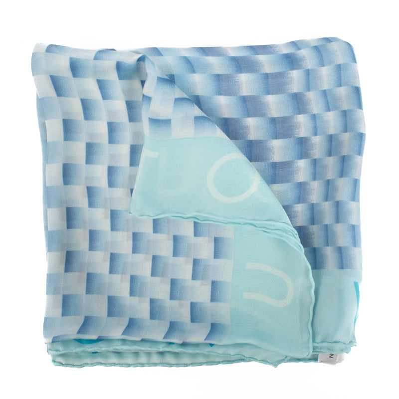 Louis Vuitton Blue Damier Carré Silk Scarf