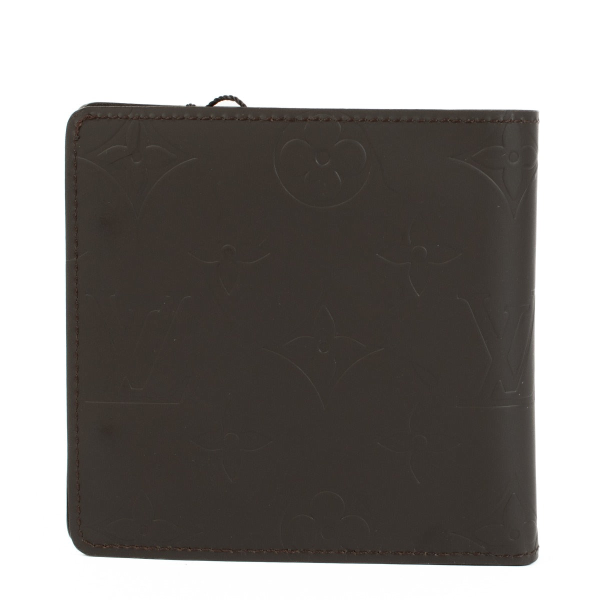 Louis Vuitton Bruine Monogram Vernis Matte Dubbele Portemonnee