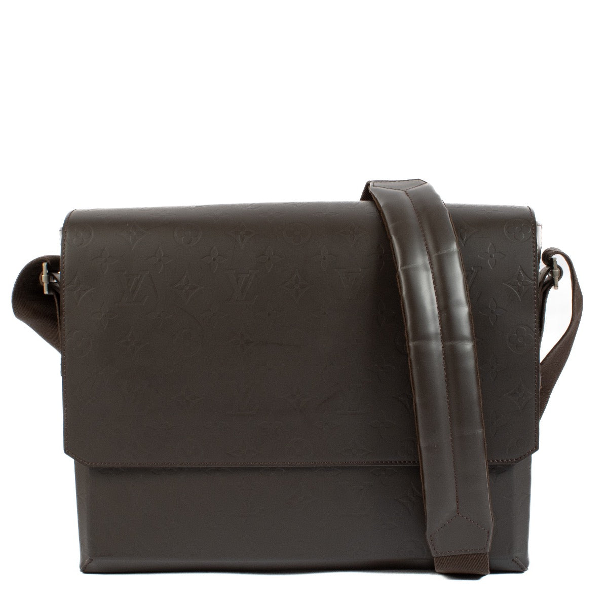 Shop safe online at Labellov in Antwerp, Brussels and Knokke this 100% authentic second hand Louis Vuitton Brown Monogram Glace Fonzie Messenger Bag