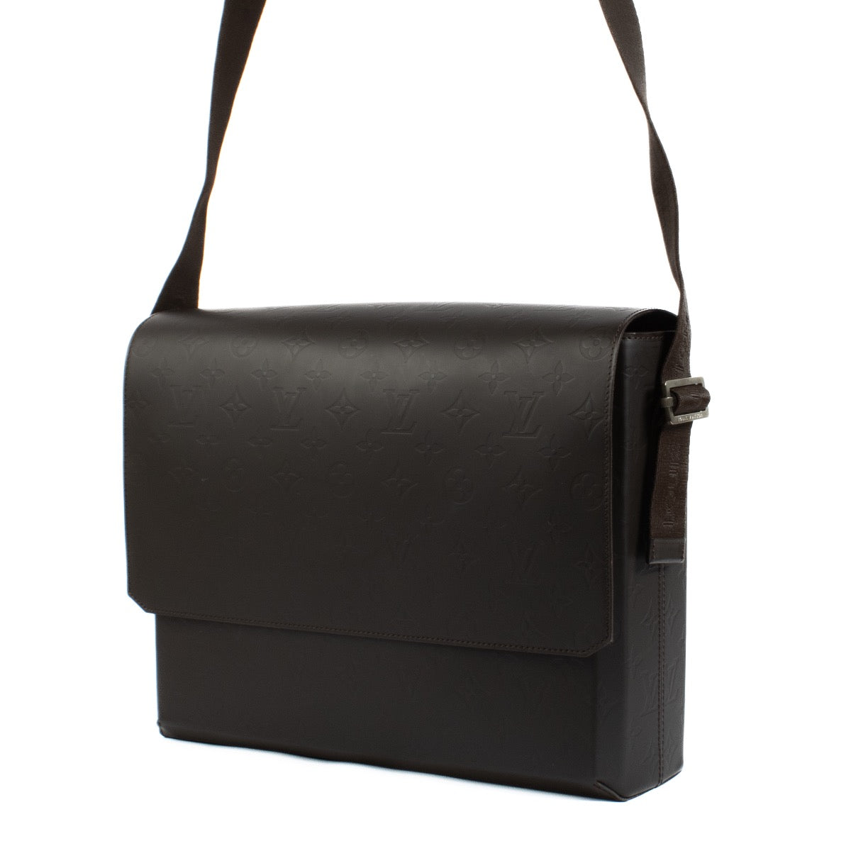 Shop safe online at Labellov in Antwerp, Brussels and Knokke this 100% authentic second hand Louis Vuitton Brown Monogram Glace Fonzie Messenger Bag