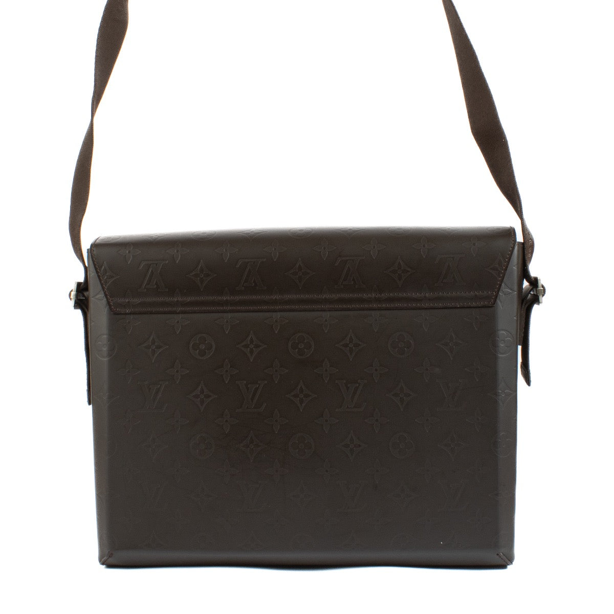 Shop safe online at Labellov in Antwerp, Brussels and Knokke this 100% authentic second hand Louis Vuitton Brown Monogram Glace Fonzie Messenger Bag