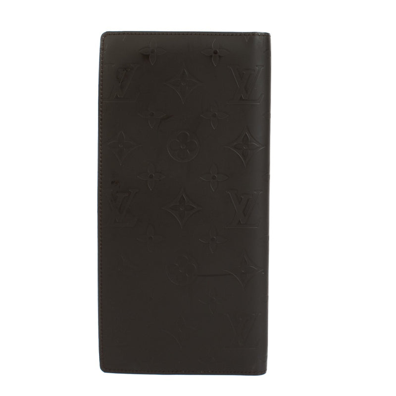 Authentic second hand Louis Vuitton Brown Monogram Vernis Matte Double Wallet on labellov.com