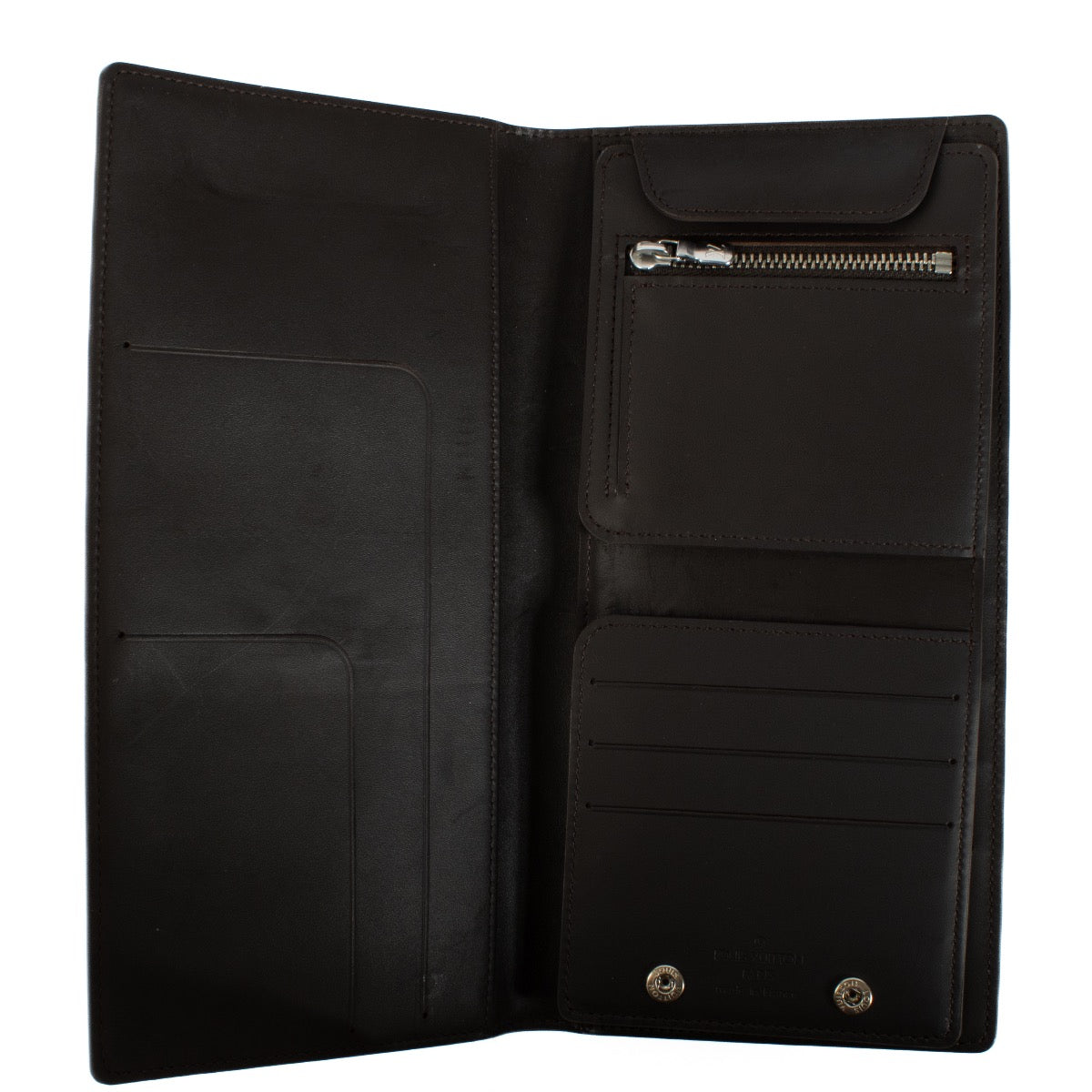 Authentic second hand Louis Vuitton Brown Monogram Vernis Matte Double Wallet on labellov.com