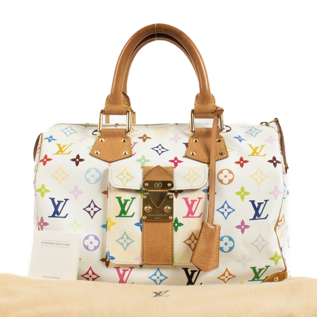 Louis Vuitton White Monogram Multicolore Speedy 30