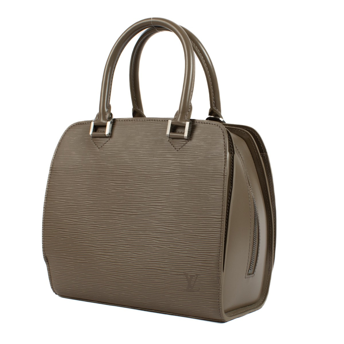 Shop safe online at Labellov in Antwerp, Brussels and Knokke this 100% authentic second hand Louis Vuitton Taupe Epi Leather Pont Neuf Top Handle Bag
