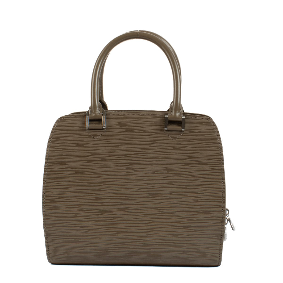 Shop safe online at Labellov in Antwerp, Brussels and Knokke this 100% authentic second hand Louis Vuitton Taupe Epi Leather Pont Neuf Top Handle Bag