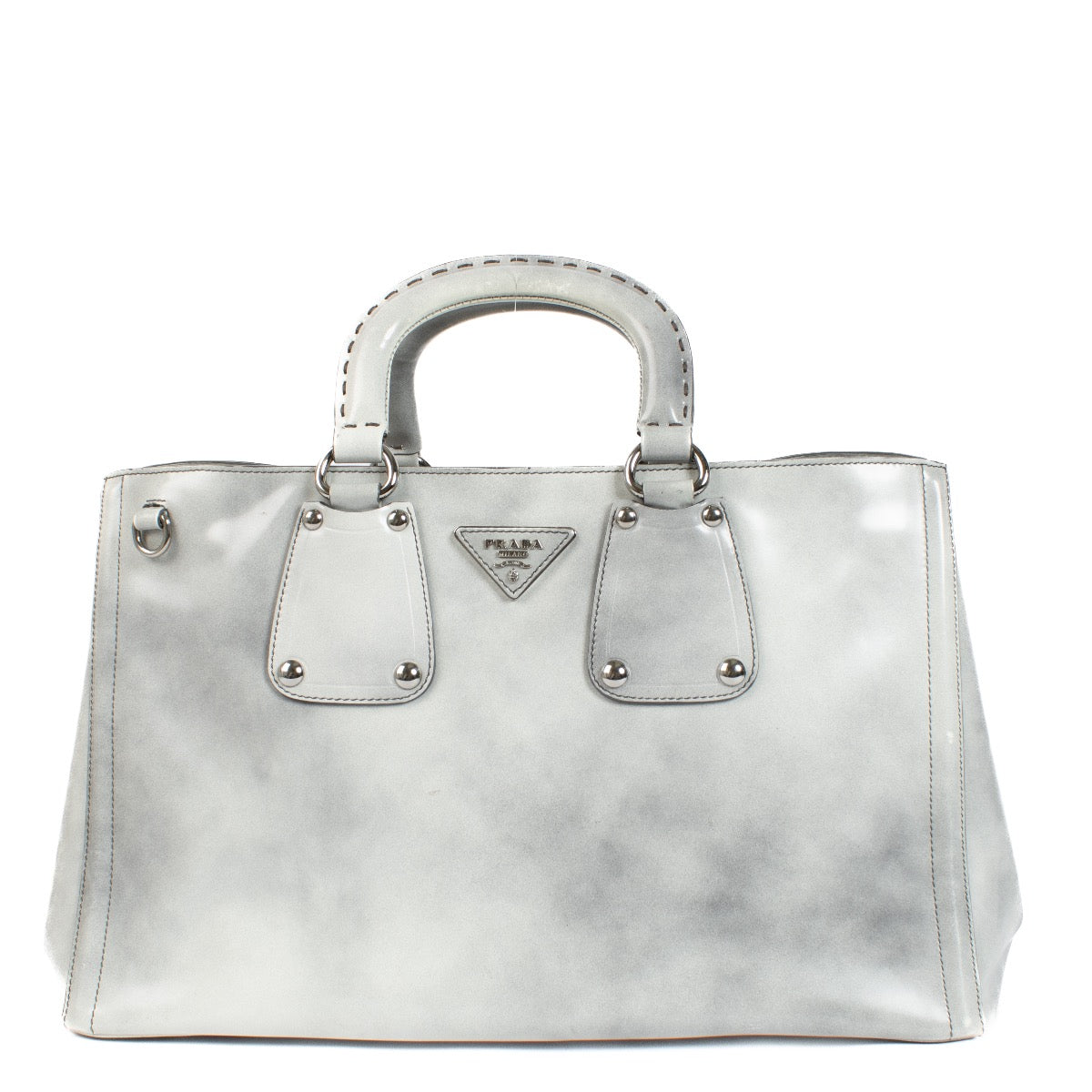 Buy authentic second hand Prada Grey Spazzolato Leather Shopping Tote at Labellov.com