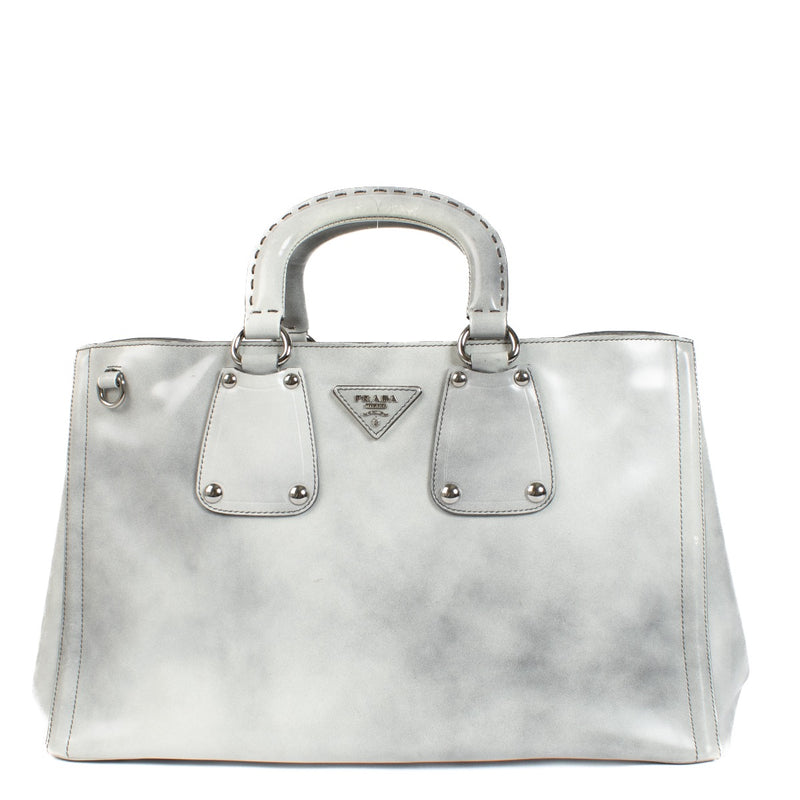 Buy authentic second hand Prada Grey Spazzolato Leather Shopping Tote at Labellov.com