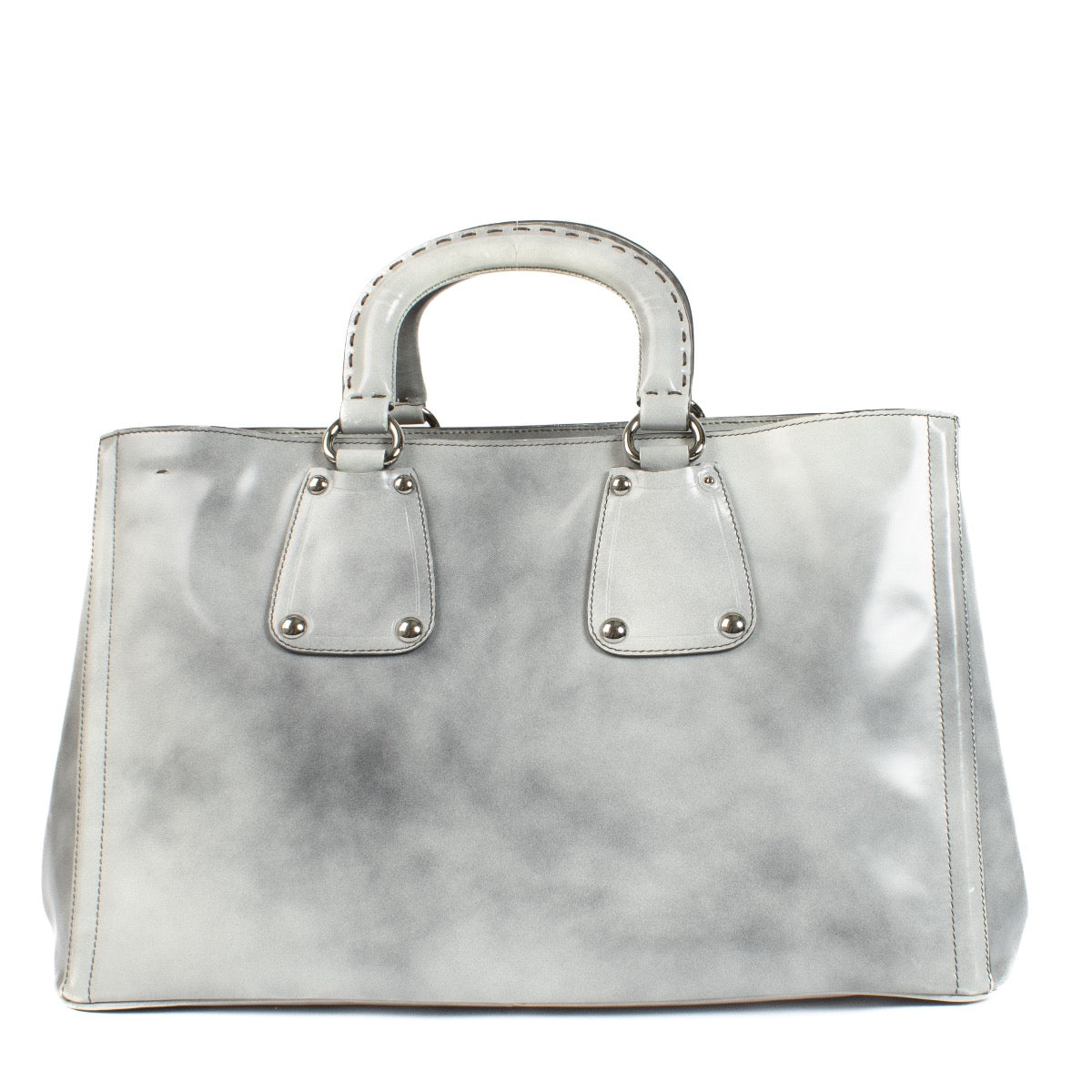 Buy authentic second hand Prada Grey Spazzolato Leather Shopping Tote at Labellov.com