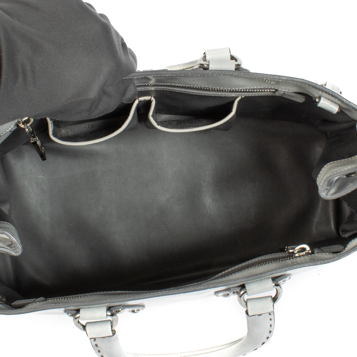Buy authentic second hand Prada Grey Spazzolato Leather Shopping Tote at Labellov.com