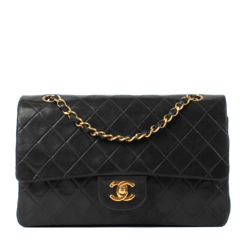 Chanel Black Lambskin Medium Classic Flap Bag