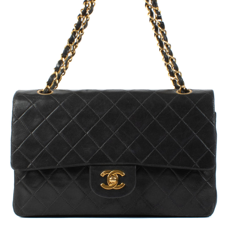 Chanel Black Lambskin Medium Classic Flap Bag
