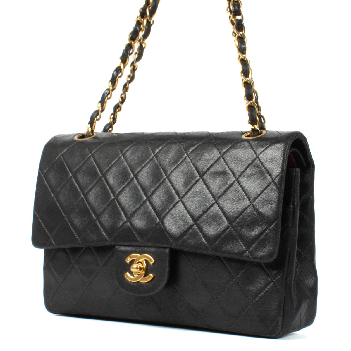 Sac Chanel Classic Flap Medium en agneau noir