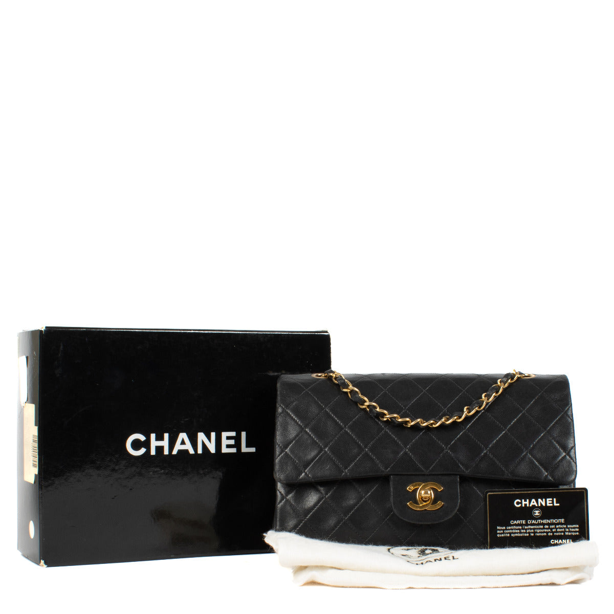 Chanel Black Lambskin Medium Classic Flap Bag