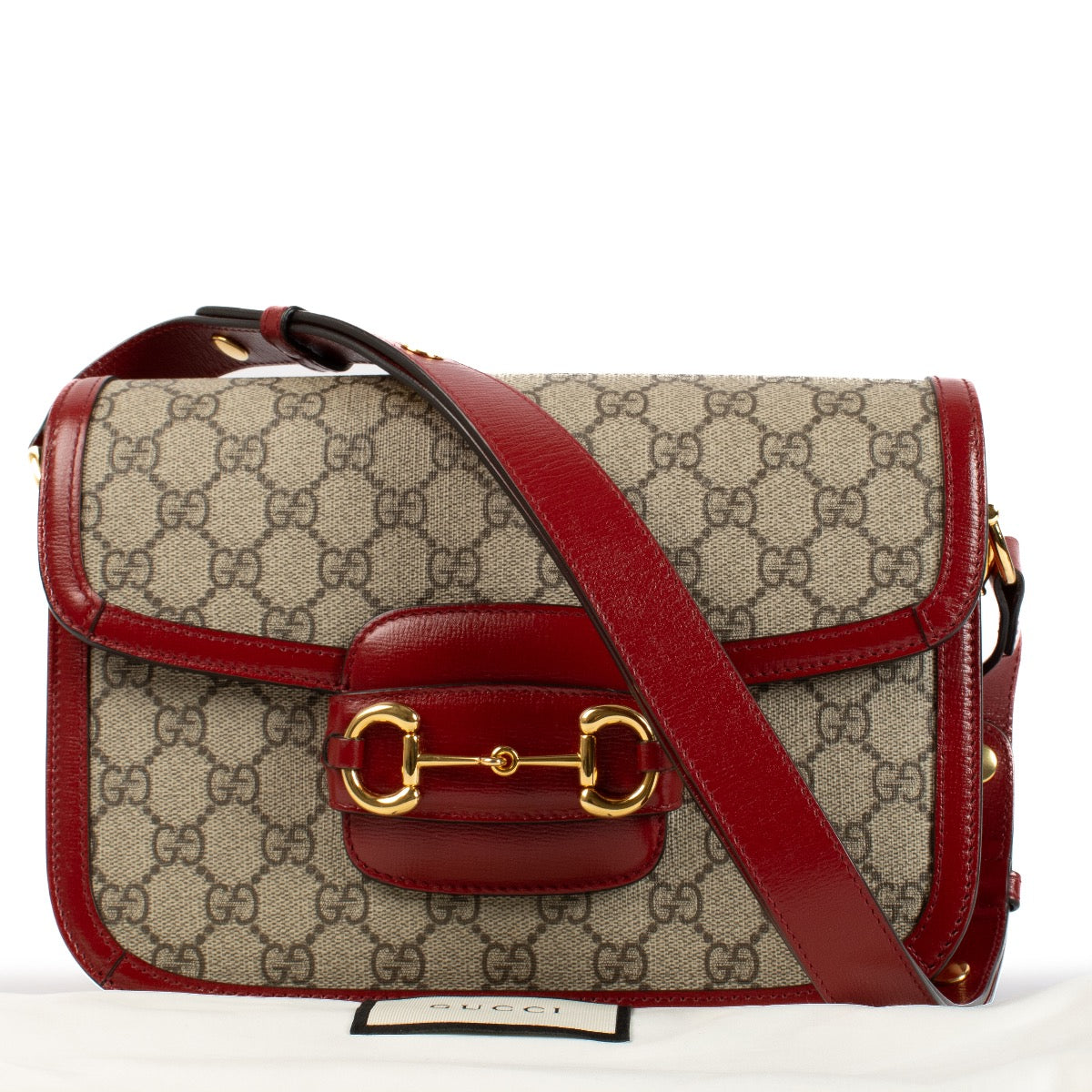 shop 100% authentic second hand Gucci GG Canvas Horsebit 1955 Bag on Labellov.com