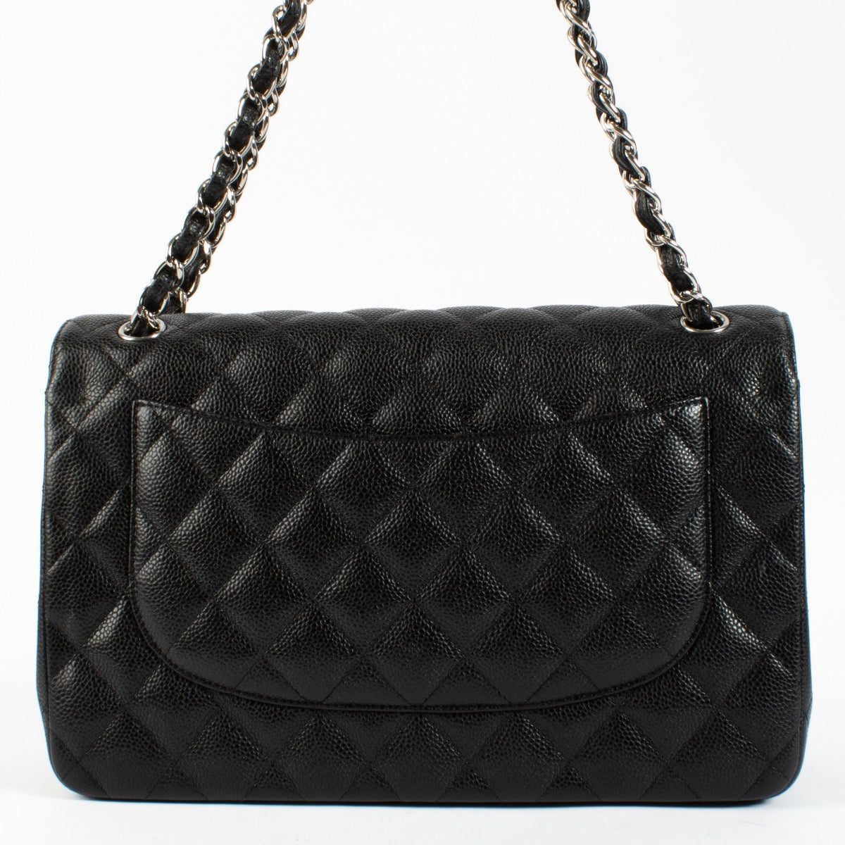 Shop safe online at Labellov in Antwerp, Brussels and Knokke this 100% authentic second hand Chanel Black Caviar Large Classic Flap Bag