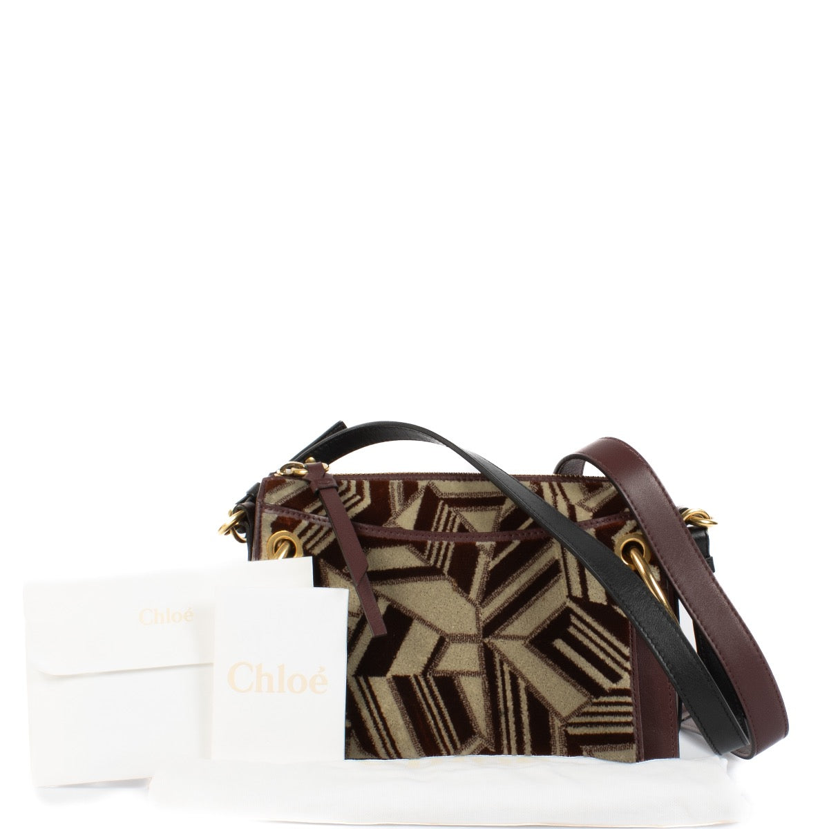 Shop 100% authentic Chloé Burgundy Roy Leather Crossbody at Labellov.com.