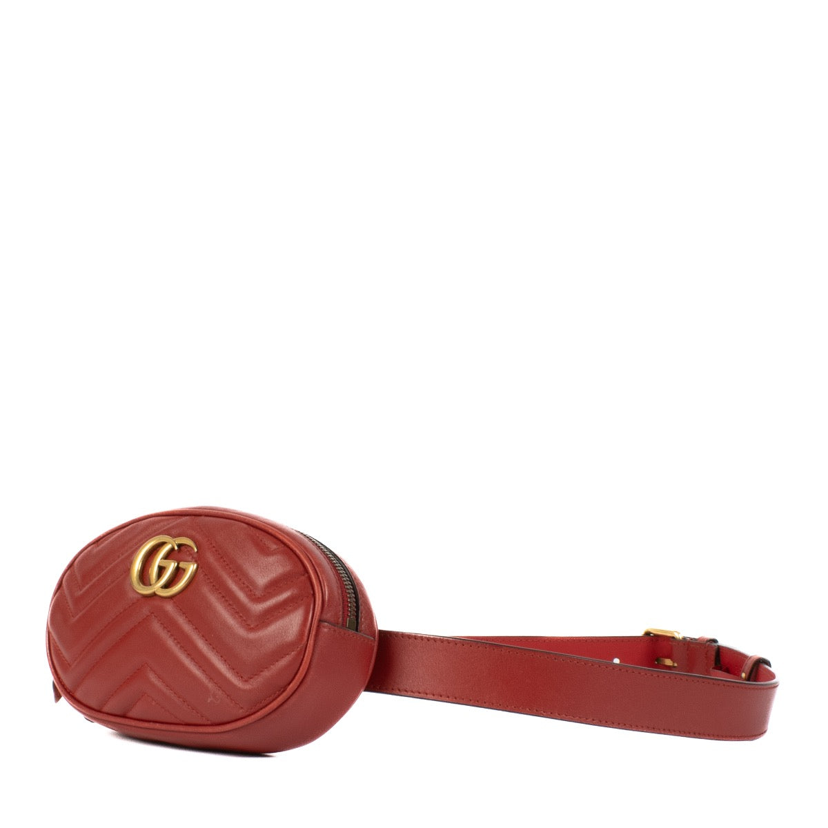 Shop 100% authentic Gucci Hibiscus Red Marmont Belt Bag at Labellov.com.