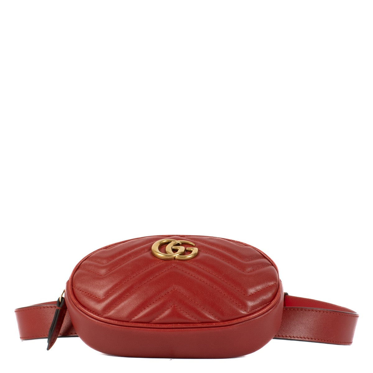 Shop 100% authentic Gucci Hibiscus Red Marmont Belt Bag at Labellov.com.