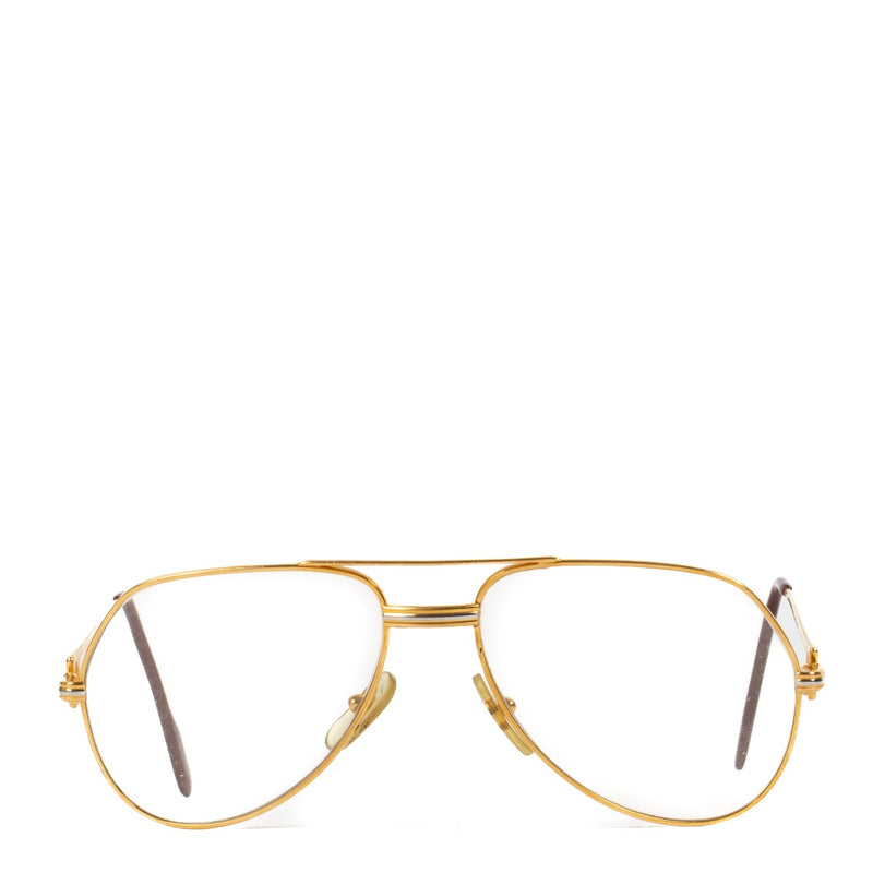 Cartier Gold Santos Vendome Frame Glasses