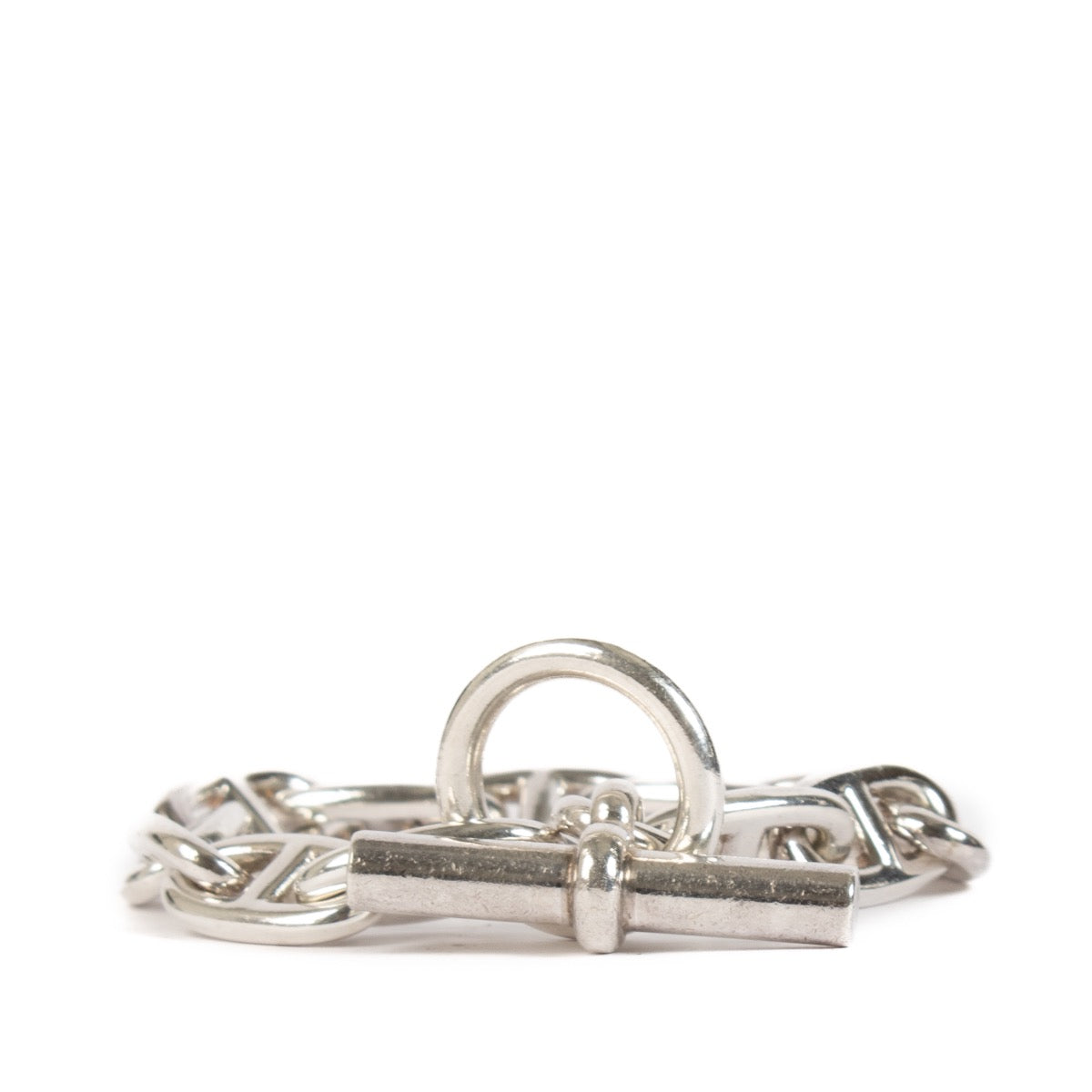 Hermès Silver Chaine D'Ancre Large Bracelet