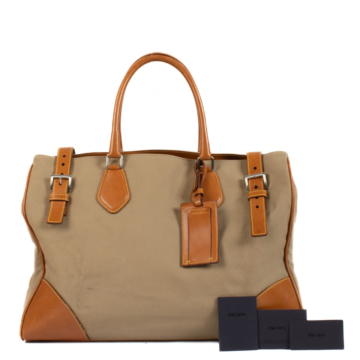 Shop 100% authentic secondhand Prada Brown Canvas Bag on Labellov.com