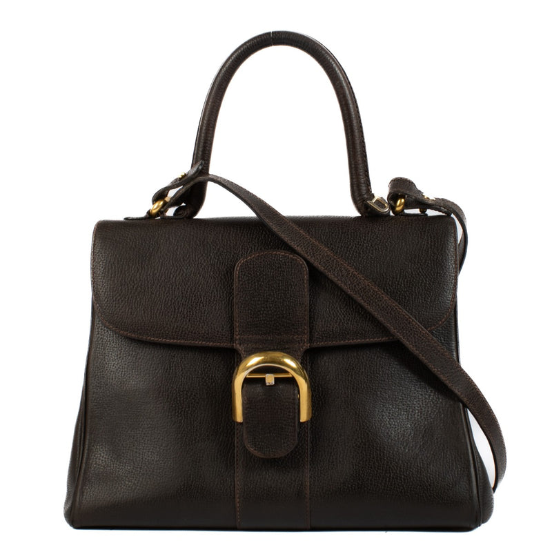 Delvaux Chocolate Brown Leather Brillant MM