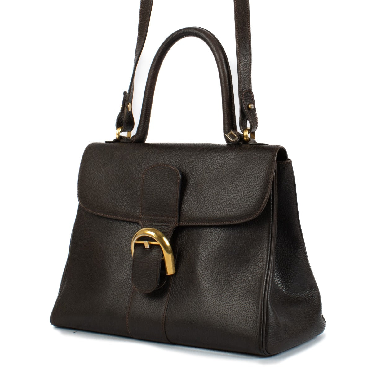 Delvaux Chocolate Brown Leather Brillant MM