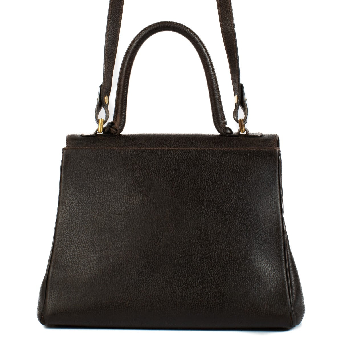 Delvaux Chocolate Brown Leather Brillant MM