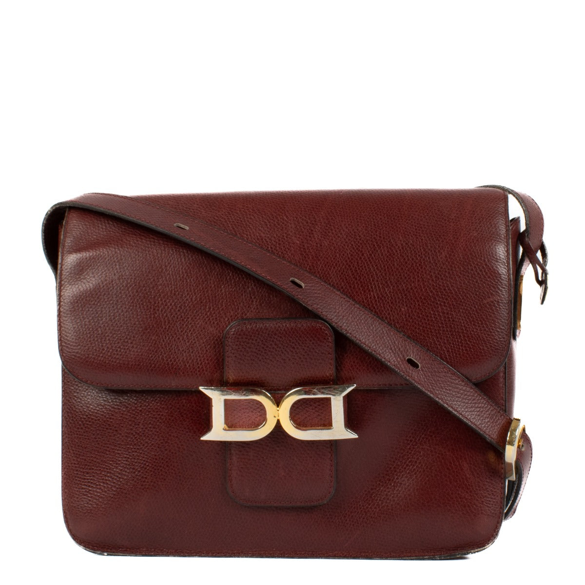 Delvaux Burgundy Leather Vintage Bourgogne Crossbody Bag