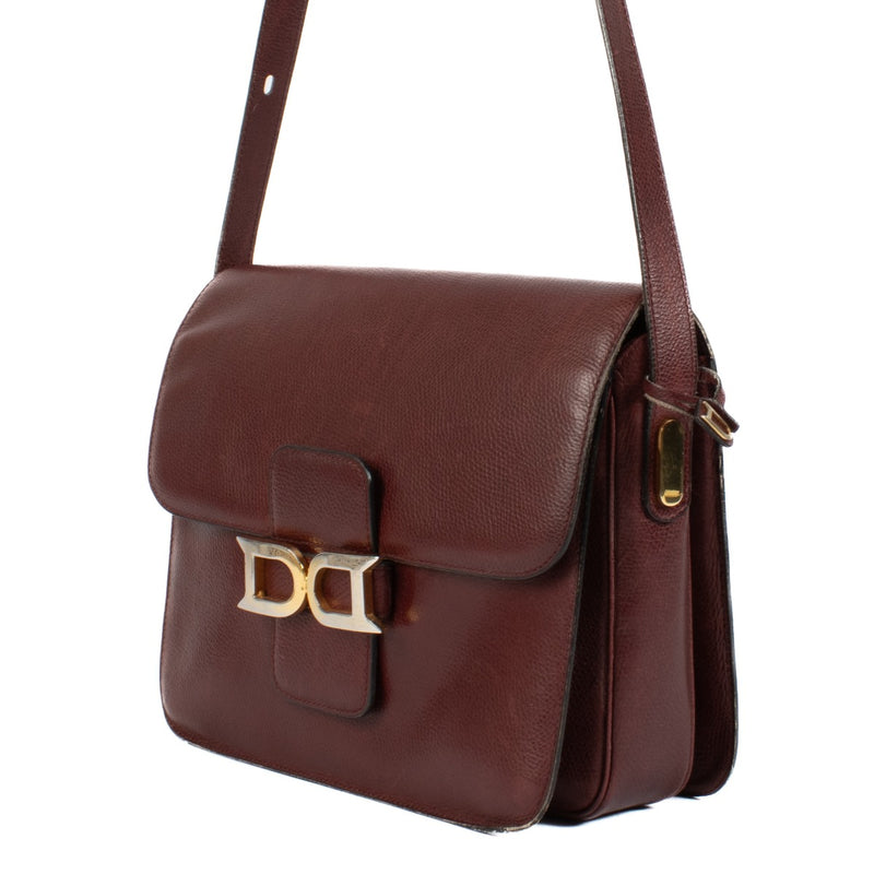 Delvaux Burgundy Leather Vintage Bourgogne Crossbody Bag