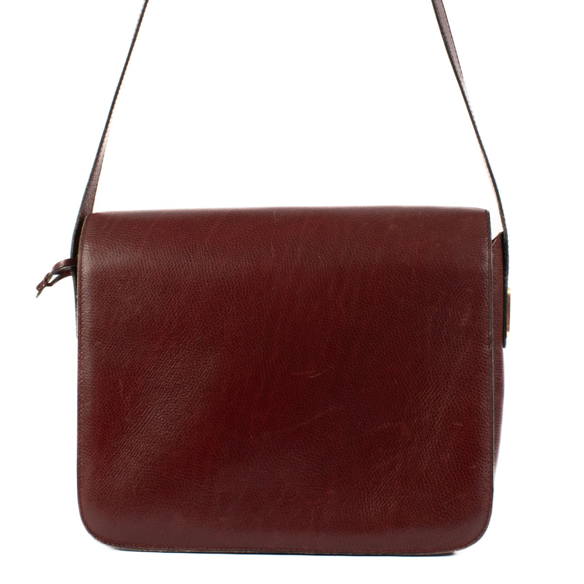 Delvaux Bourgondisch Leren Vintage Bourgogne Crossbody Tas