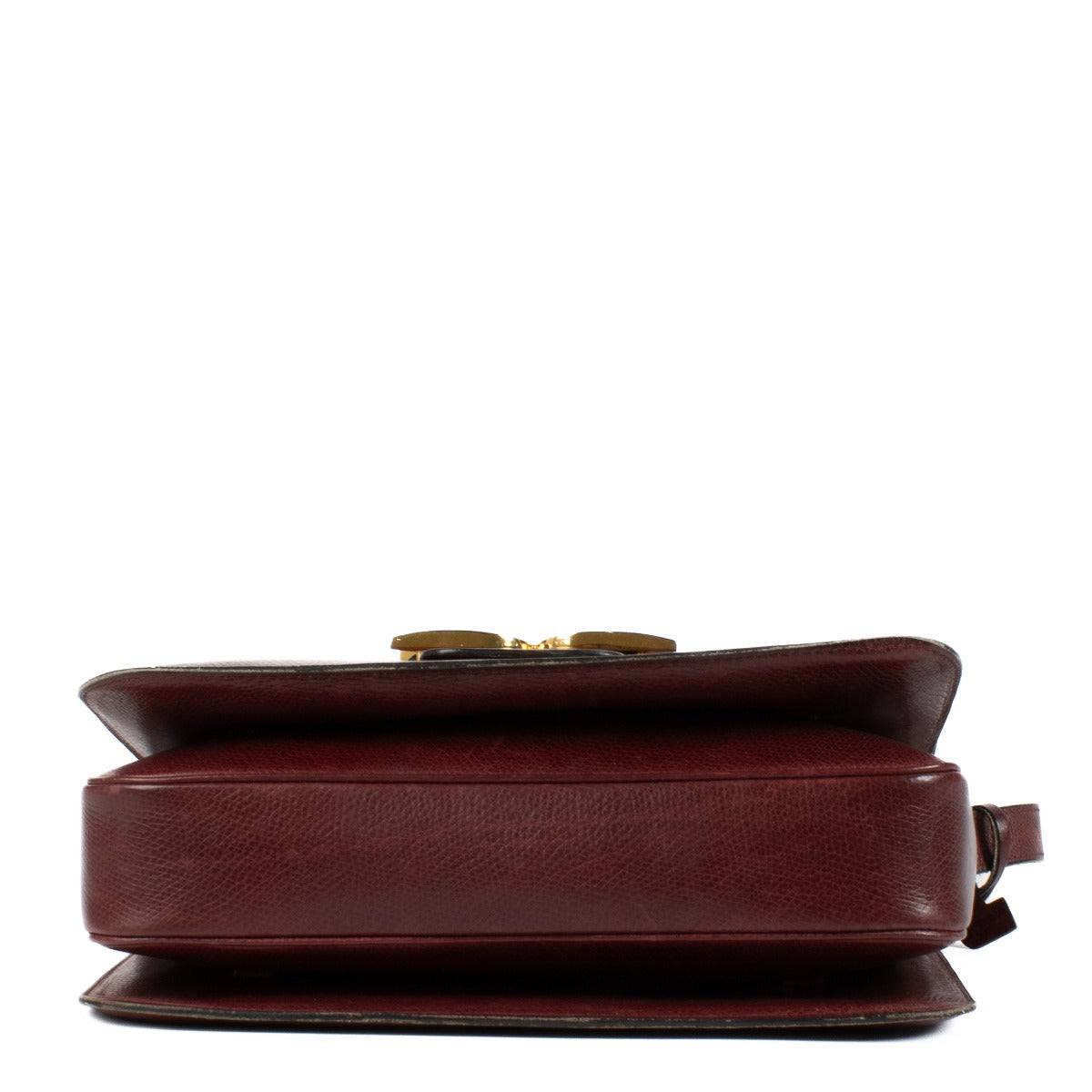 Delvaux Bourgondisch Leren Vintage Bourgogne Crossbody Tas