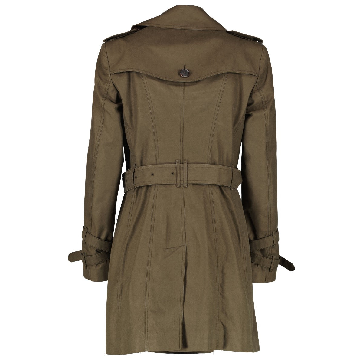 shop 100% authentic second hand Burberry Khaki Trench Coat - Size 42 IT on Labellov.com