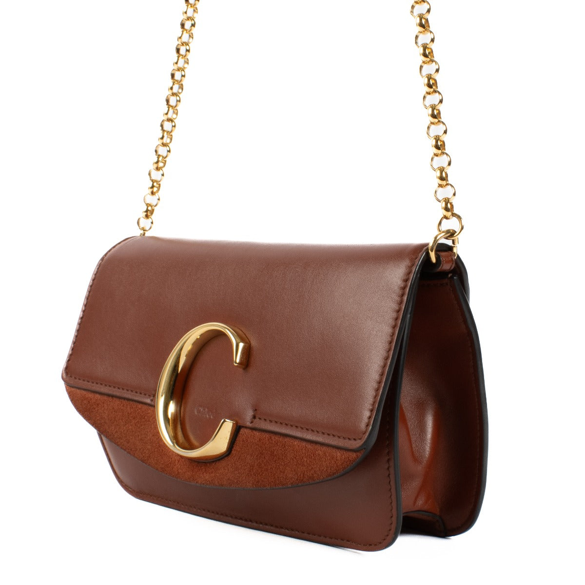 Pochette Chloé Sepia Brown Mini Chaine C