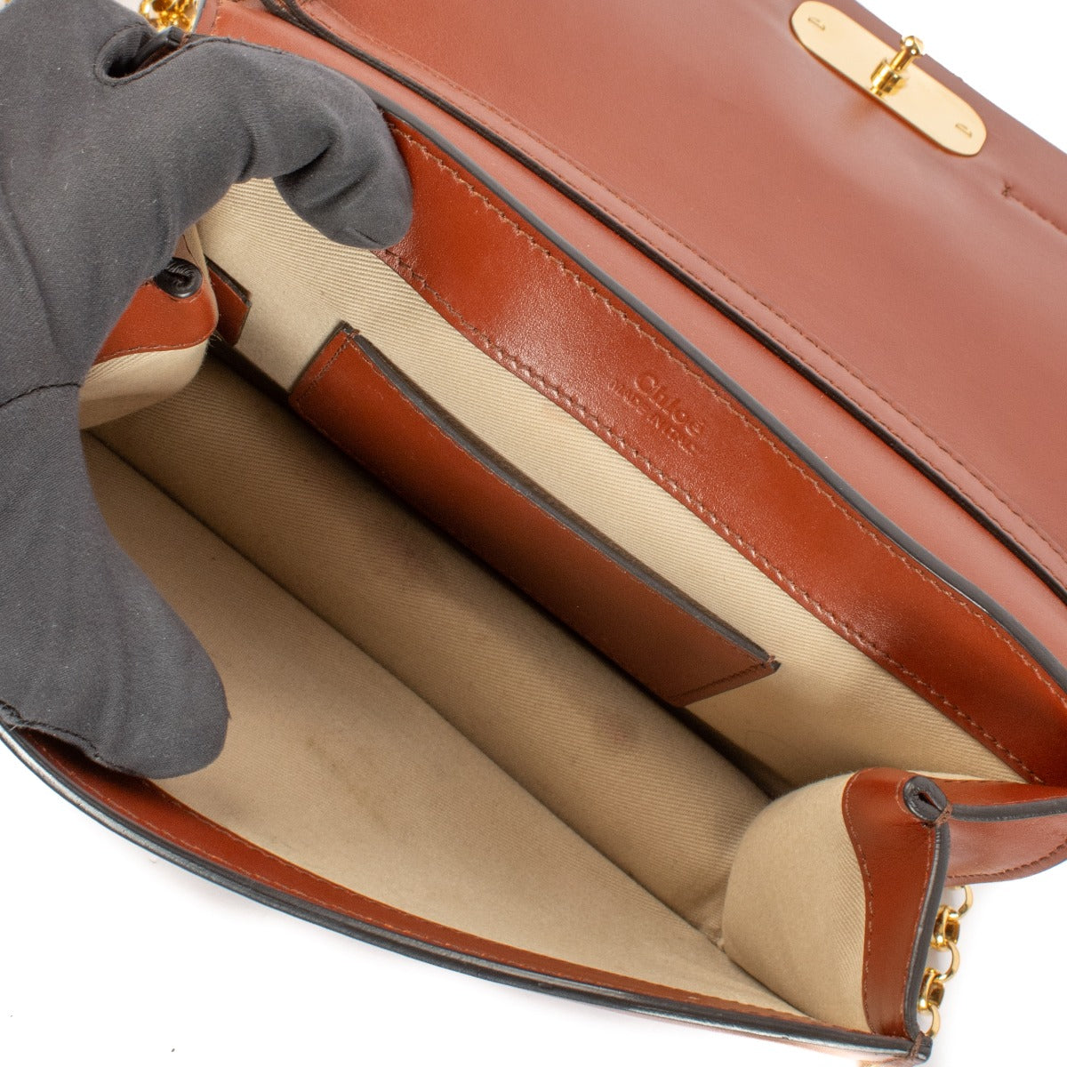 Pochette Chloé Sepia Brown Mini Chaine C
