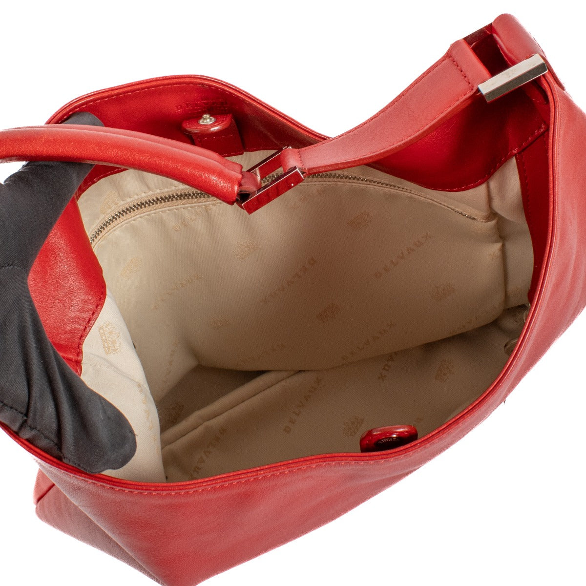 Sac à bandoulière Delvaux Red Destrier Souple Louise PM