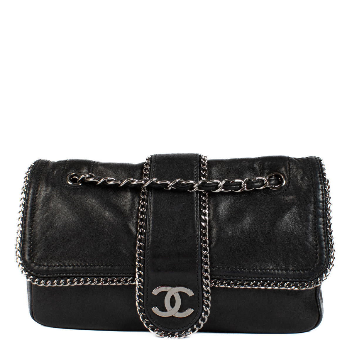 Chanel Lamsleren Grote Madison Flap Tas